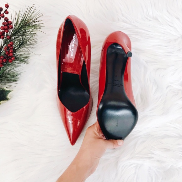 MICHAEL KORS COLLECTION Muse Red Pumps✨New! - Picture 2 of 8